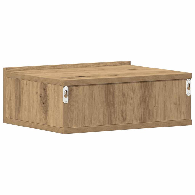 vidaXL 2 db szerelt fa lebegő éjjeliszekrények 40x32x15 cm