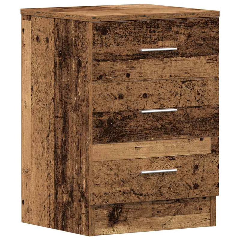 vidaXL 2 db antik fa szerelt fa éjjeliszekrények 38x35x55 cm