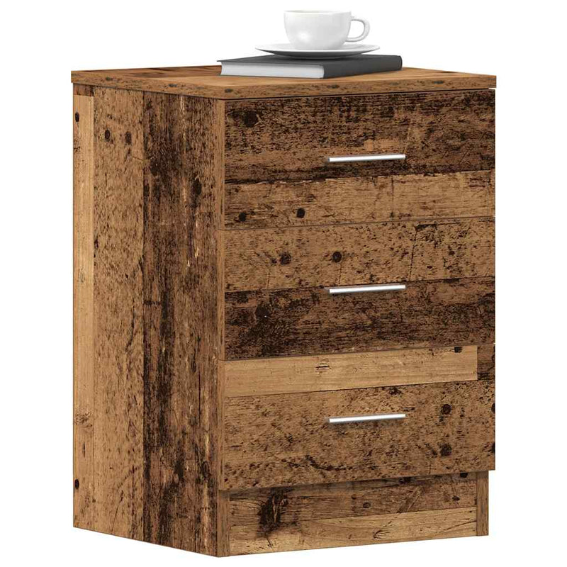 vidaXL 2 db antik fa szerelt fa éjjeliszekrények 38x35x55 cm
