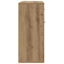 vidaXL kézműves tölgy színű szerelt fa tálalószekrény 88x30x70 cm