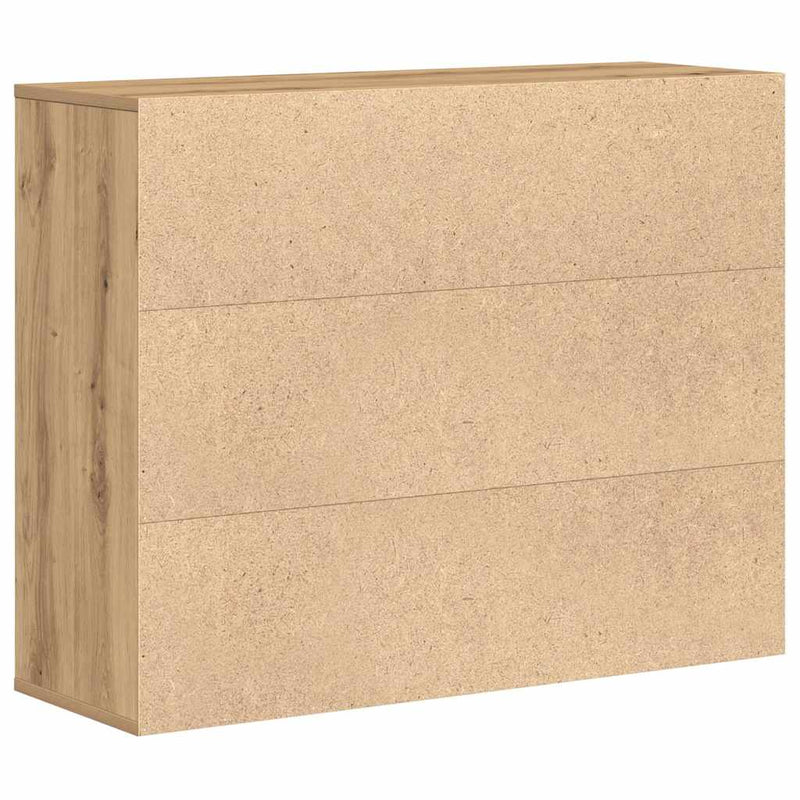 vidaXL kézműves tölgy színű szerelt fa tálalószekrény 88x30x70 cm