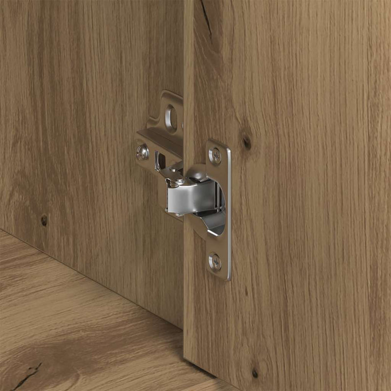 vidaXL kézműves tölgy színű szerelt fa tálalószekrény 88x30x70 cm