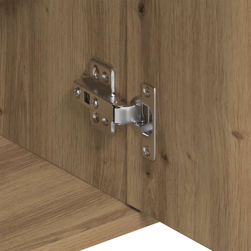 vidaXL kézműves tölgy színű szerelt fa tálalószekrény 88x30x70 cm