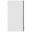 vidaXL “Lyon” kézműves tölgy szerelt fa konyhai fali szekrény