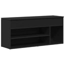 vidaXL fekete cipőpad 102 x 30,5 x 45 cm rétegelt fából