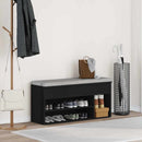 vidaXL fekete cipőpad 102 x 30,5 x 45 cm rétegelt fából