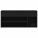 vidaXL fekete cipőpad 102 x 30,5 x 45 cm rétegelt fából