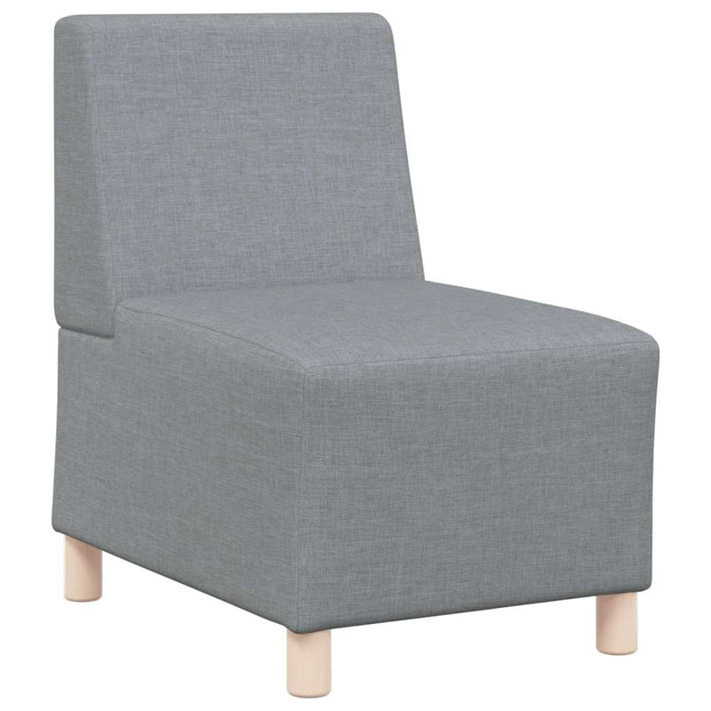 vidaXL moduláris kanapéegység karfa nélkül, világosszürke, szövetből készült, 55 cm