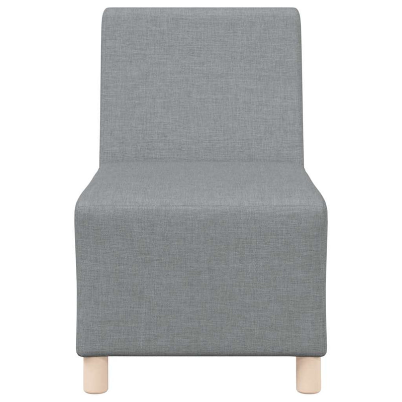vidaXL moduláris kanapéegység karfa nélkül, világosszürke, szövetből készült, 55 cm