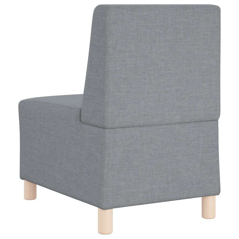 vidaXL moduláris kanapéegység karfa nélkül, világosszürke, szövetből készült, 55 cm