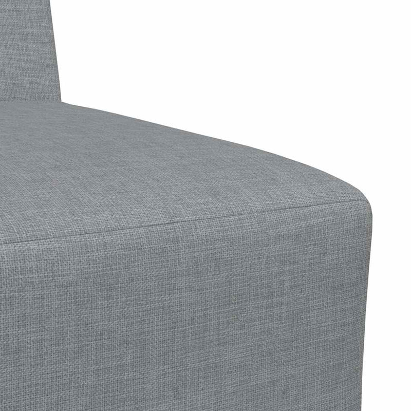 vidaXL moduláris kanapéegység karfa nélkül, világosszürke, szövetből készült, 55 cm