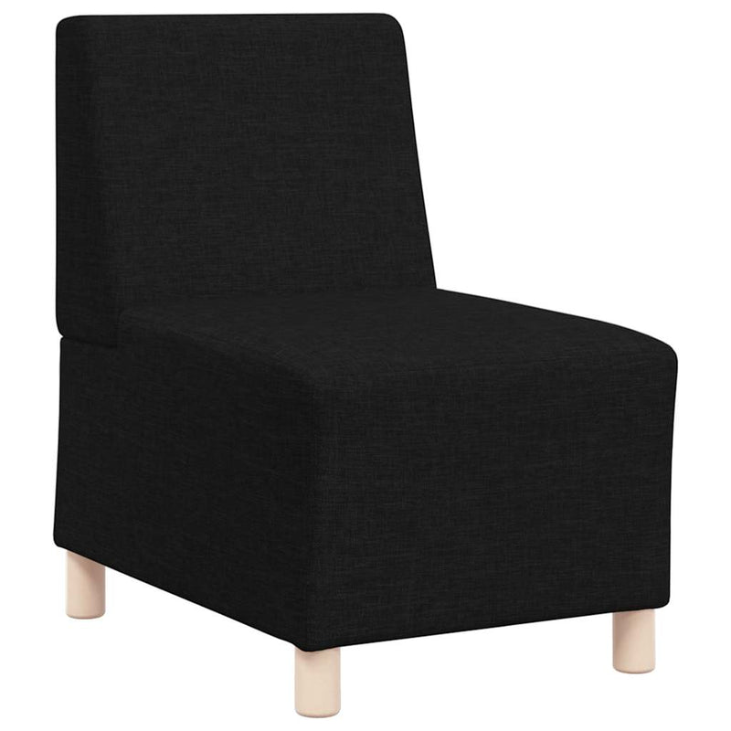 vidaXL moduláris kanapéegység karfa nélkül, fekete, szövetből készült, 55 cm