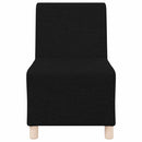 vidaXL moduláris kanapéegység karfa nélkül, fekete, szövetből készült, 55 cm