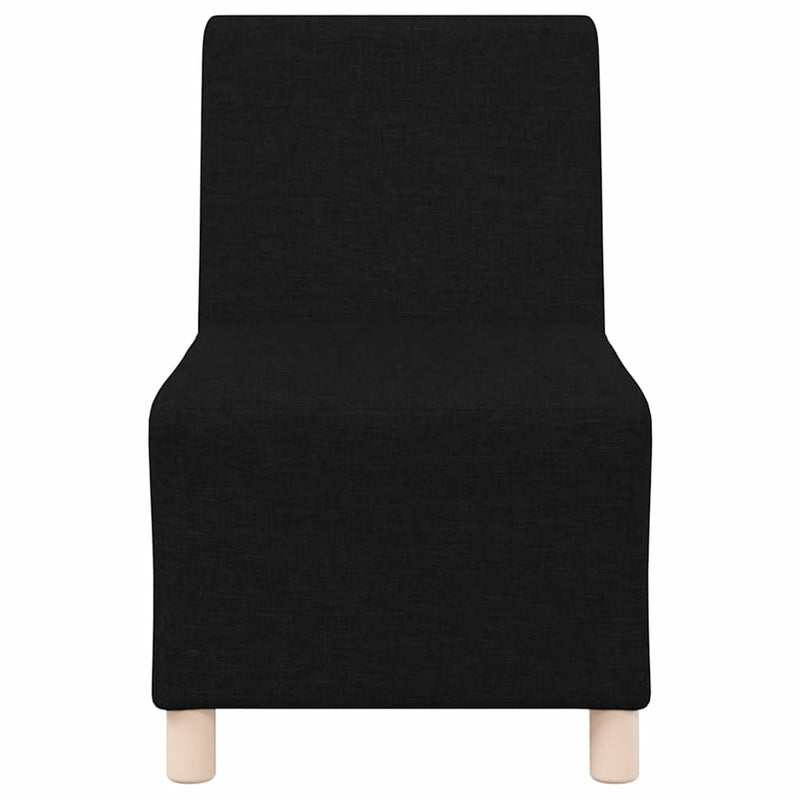 vidaXL moduláris kanapéegység karfa nélkül, fekete, szövetből készült, 55 cm