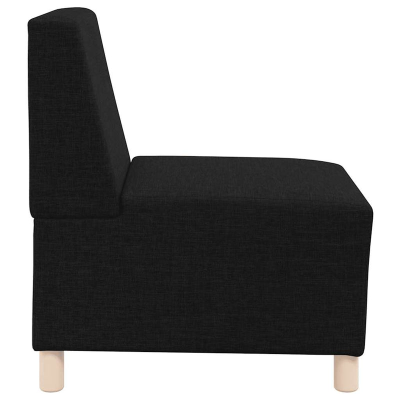 vidaXL moduláris kanapéegység karfa nélkül, fekete, szövetből készült, 55 cm