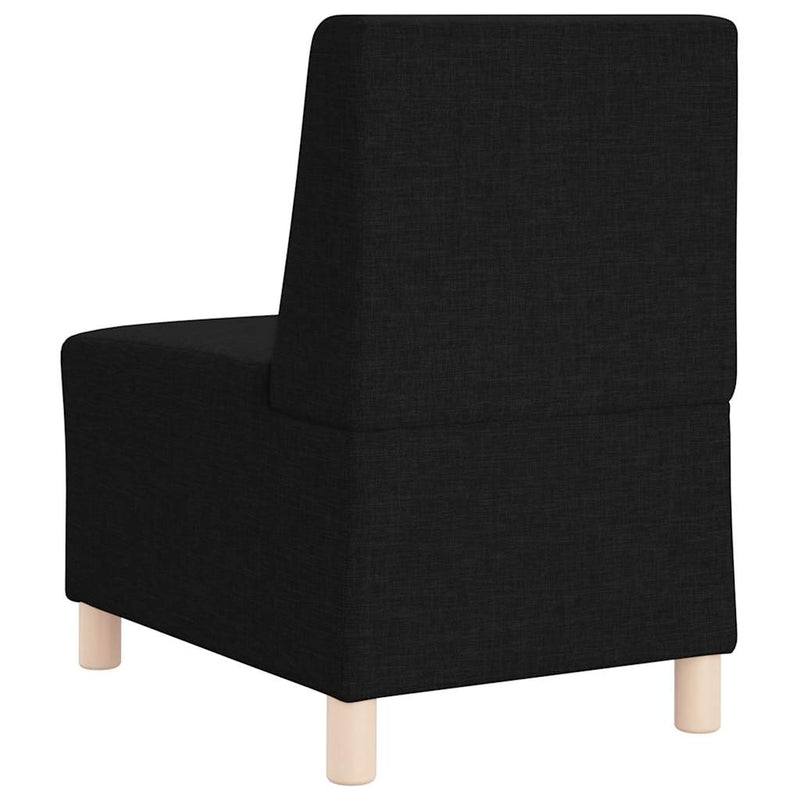 vidaXL moduláris kanapéegység karfa nélkül, fekete, szövetből készült, 55 cm