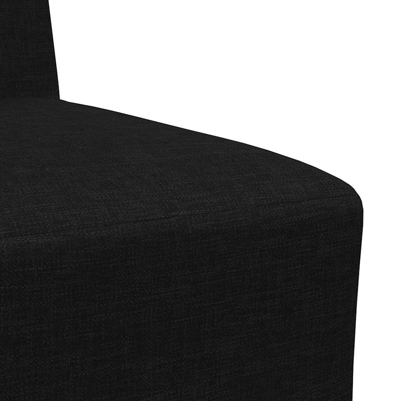 vidaXL moduláris kanapéegység karfa nélkül, fekete, szövetből készült, 55 cm