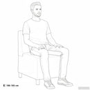 vidaXL moduláris kanapéegység karfa nélkül, fekete, szövetből készült, 55 cm