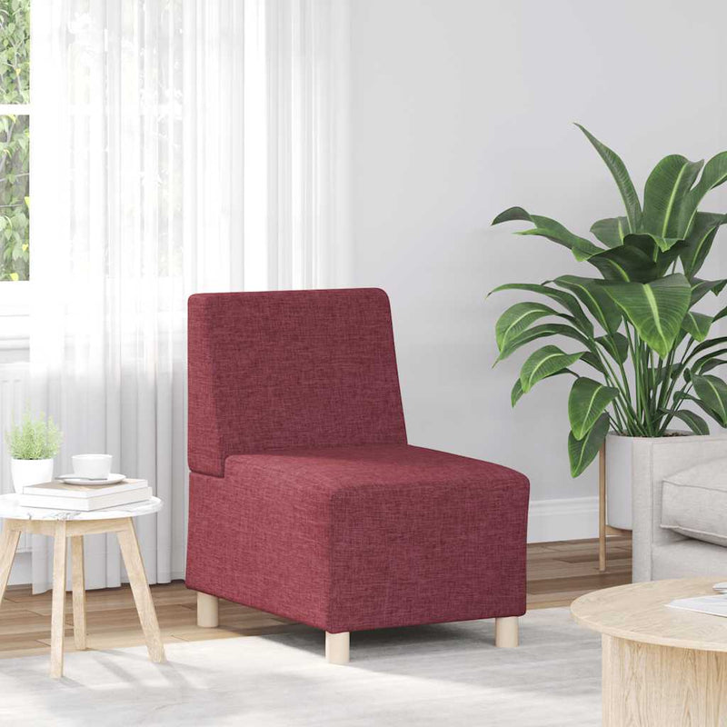 vidaXL moduláris kanapéegység karfa nélkül bordó színű, szövetből készült 55 cm