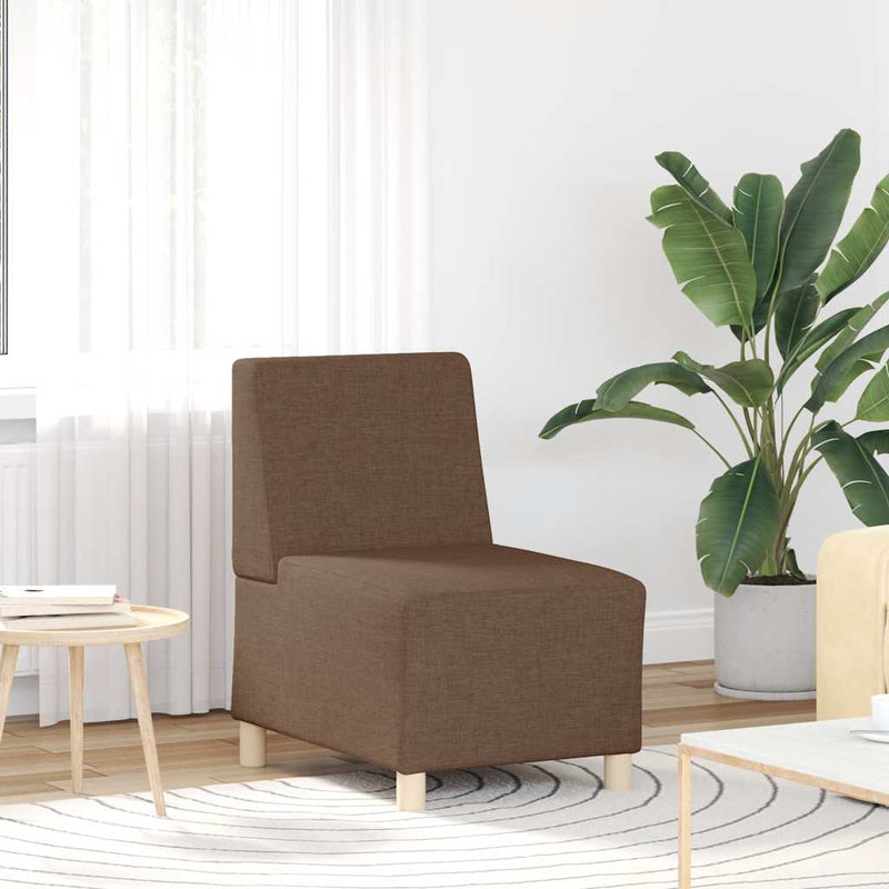 vidaXL moduláris kanapé karfa nélkül barna szövetből 55 cm