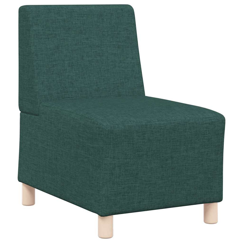 vidaXL moduláris kanapéegység karfa nélkül sötétzöld szövetből 55 cm