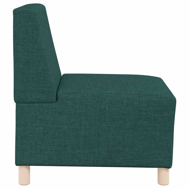 vidaXL moduláris kanapéegység karfa nélkül sötétzöld szövetből 55 cm