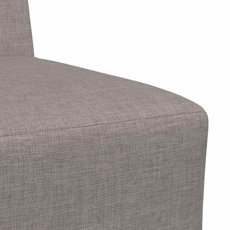 vidaXL moduláris kanapé karfa nélkül, bézs színű, szövetből készült, 55 cm