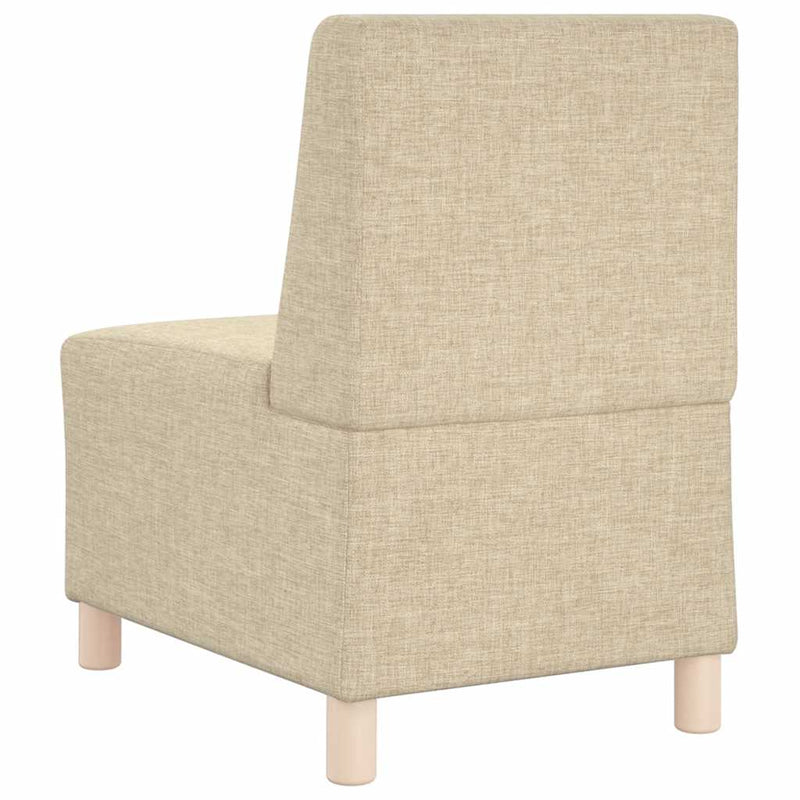 vidaXL moduláris kanapéegység karfa nélkül, krémszínű szövetből, 55 cm