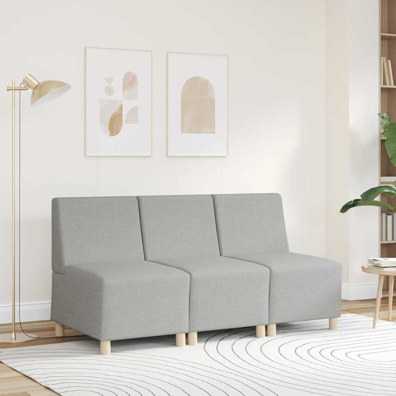 vidaXL moduláris kanapé karfa nélkül, felhőszürke, szövetből készült, 55 cm