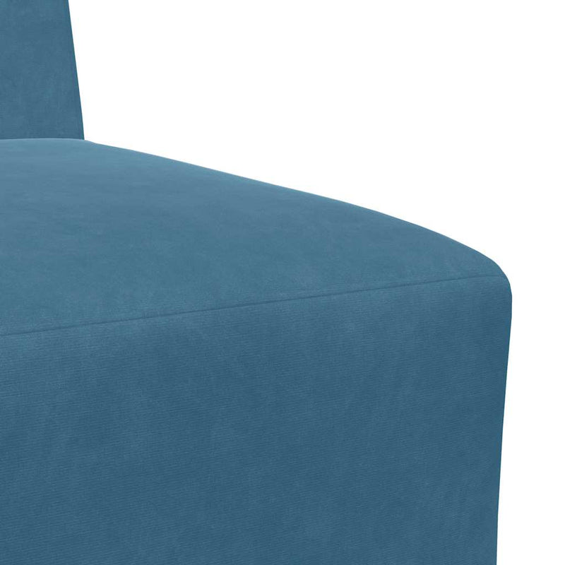 vidaXL moduláris kanapé karfa nélkül kék bársony 55 cm