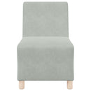 vidaXL moduláris kanapé karfa nélkül világosszürke bársony 55 cm