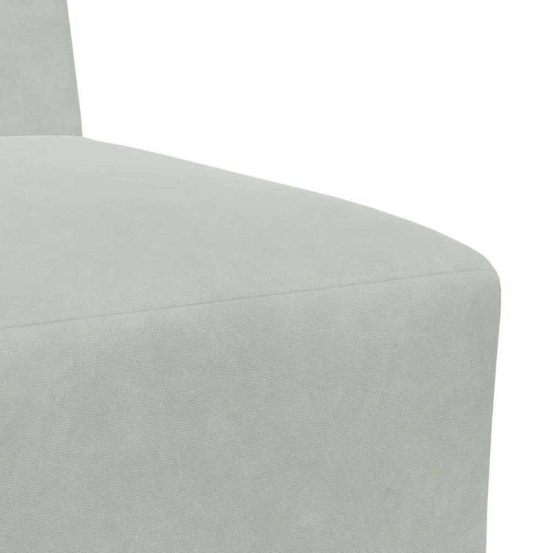 vidaXL moduláris kanapé karfa nélkül világosszürke bársony 55 cm