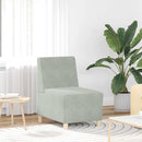 vidaXL moduláris kanapé karfa nélkül világosszürke bársony 55 cm