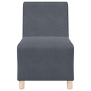 vidaXL moduláris kanapéegység karfa nélkül sötétszürke bársonyból 55 cm