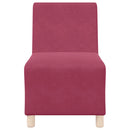 vidaXL moduláris kanapéegység karfa nélkül bordó színű bársonyból 55 cm