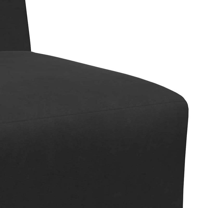 vidaXL fekete bársony karfa nélküli kanapészék 55 cm