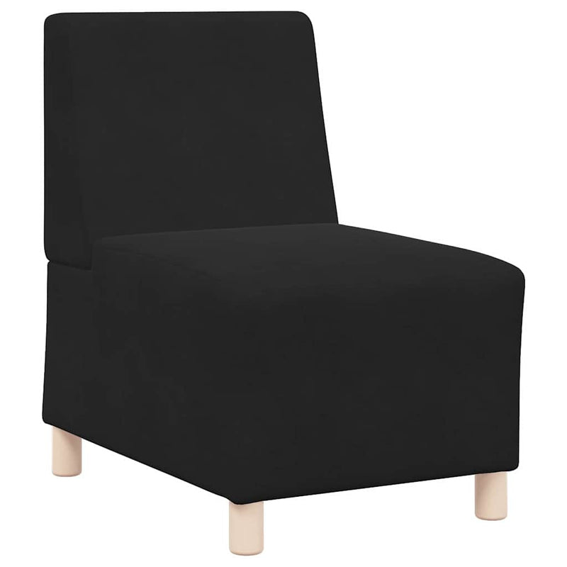 vidaXL fekete bársony karfa nélküli kanapészék 55 cm
