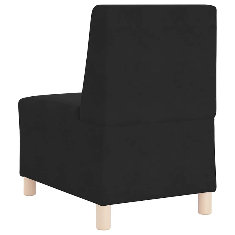 vidaXL fekete bársony karfa nélküli kanapészék 55 cm