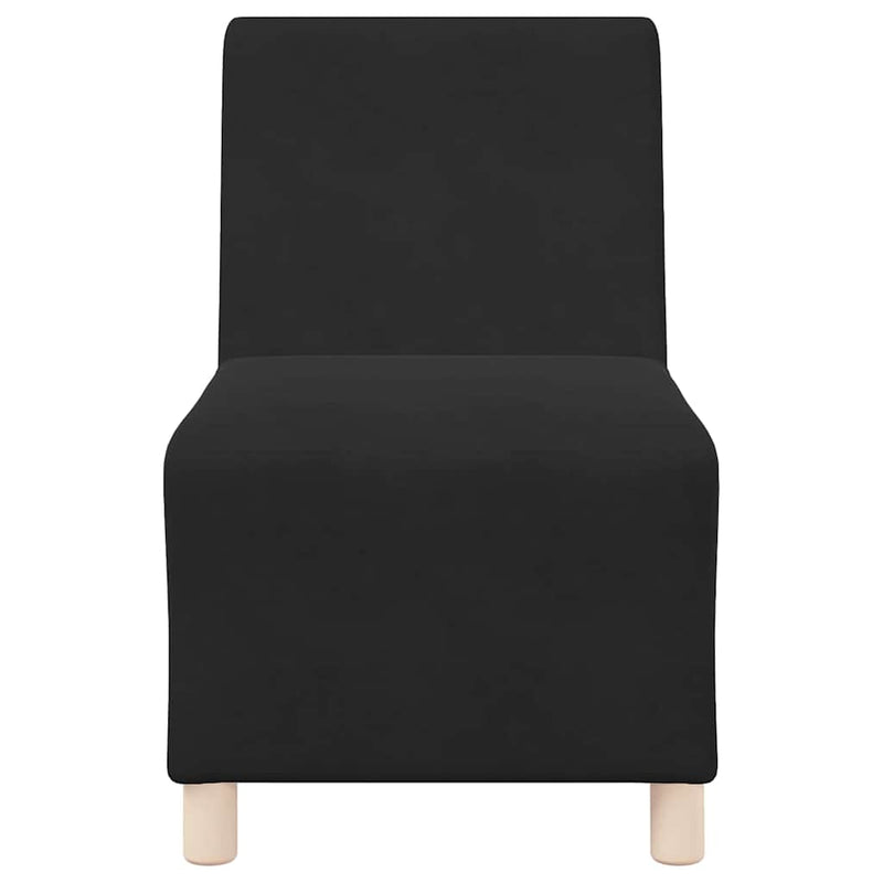 vidaXL fekete bársony karfa nélküli kanapészék 55 cm