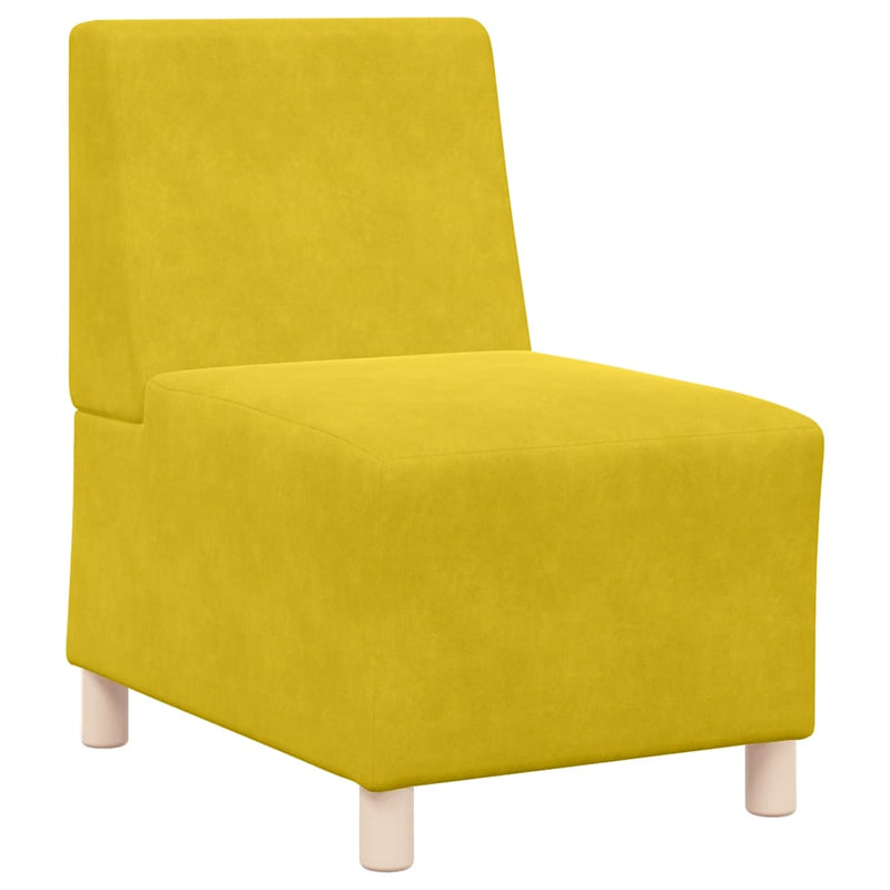 vidaXL moduláris kanapé karfa nélkül sárga bársony 55 cm