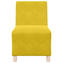 vidaXL moduláris kanapé karfa nélkül sárga bársony 55 cm