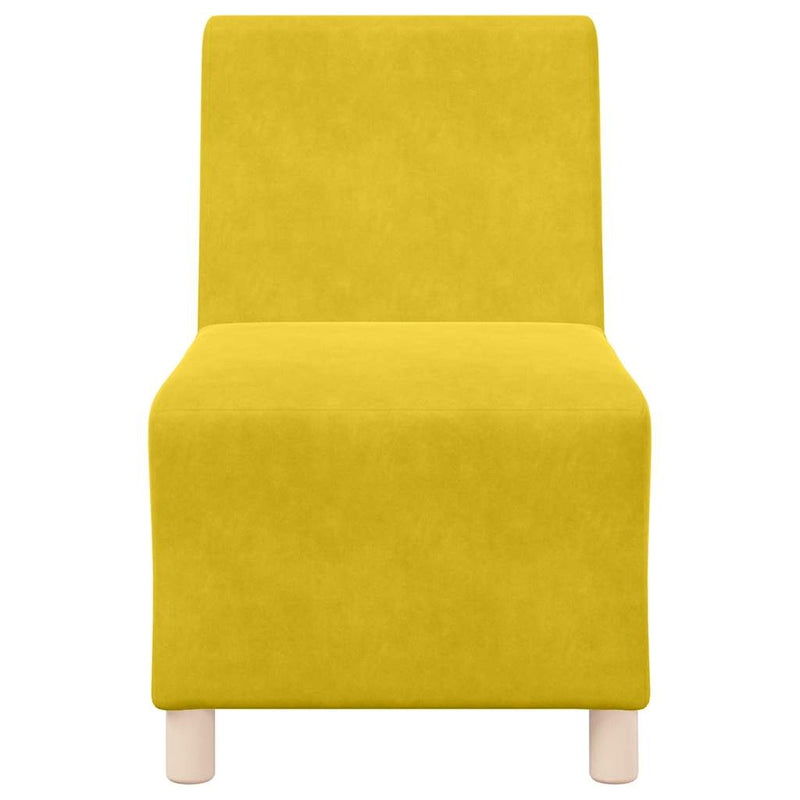 vidaXL moduláris kanapé karfa nélkül sárga bársony 55 cm