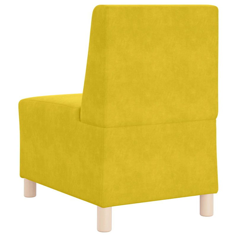 vidaXL moduláris kanapé karfa nélkül sárga bársony 55 cm