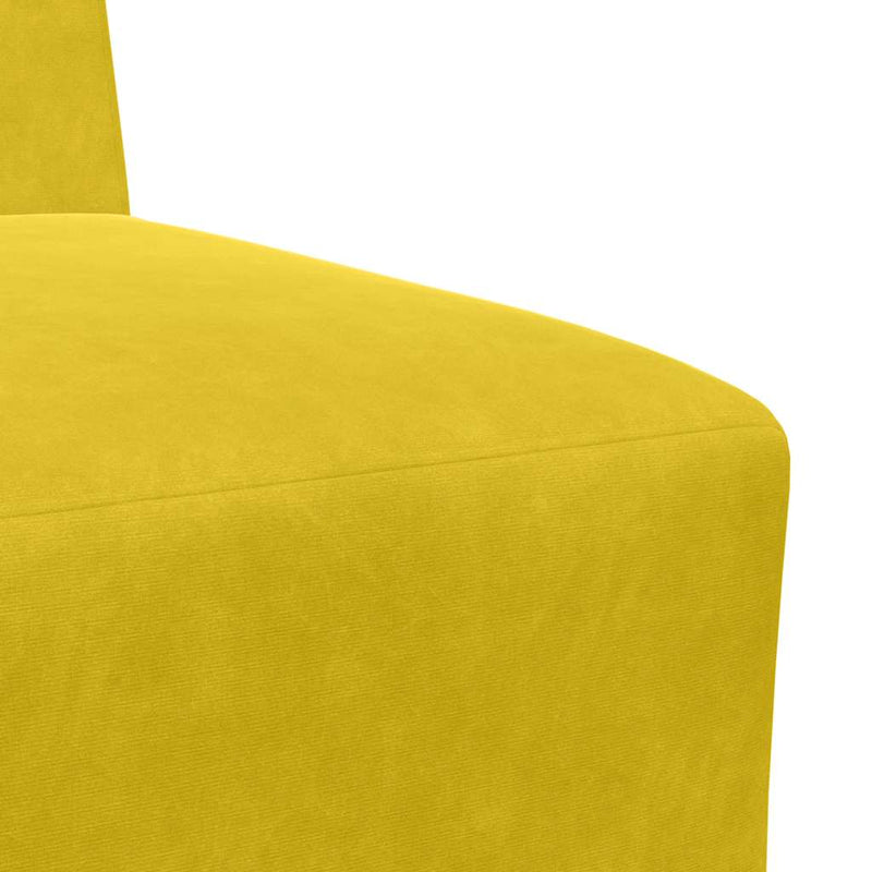 vidaXL moduláris kanapé karfa nélkül sárga bársony 55 cm