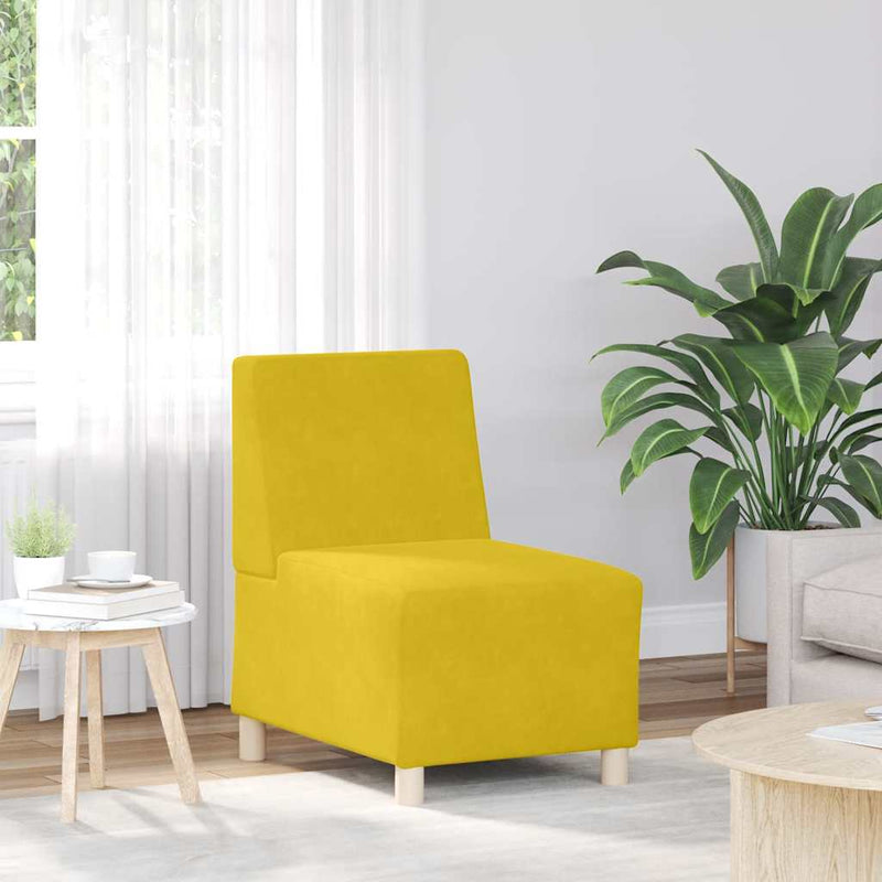 vidaXL moduláris kanapé karfa nélkül sárga bársony 55 cm