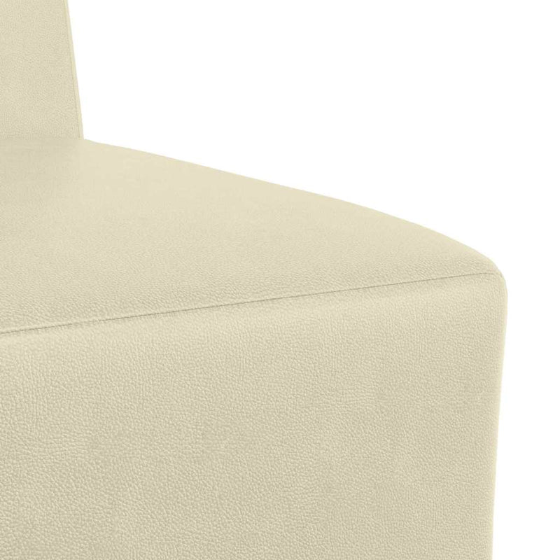 vidaXL krémszínű műbőr karfa nélküli kanapészék 55 cm