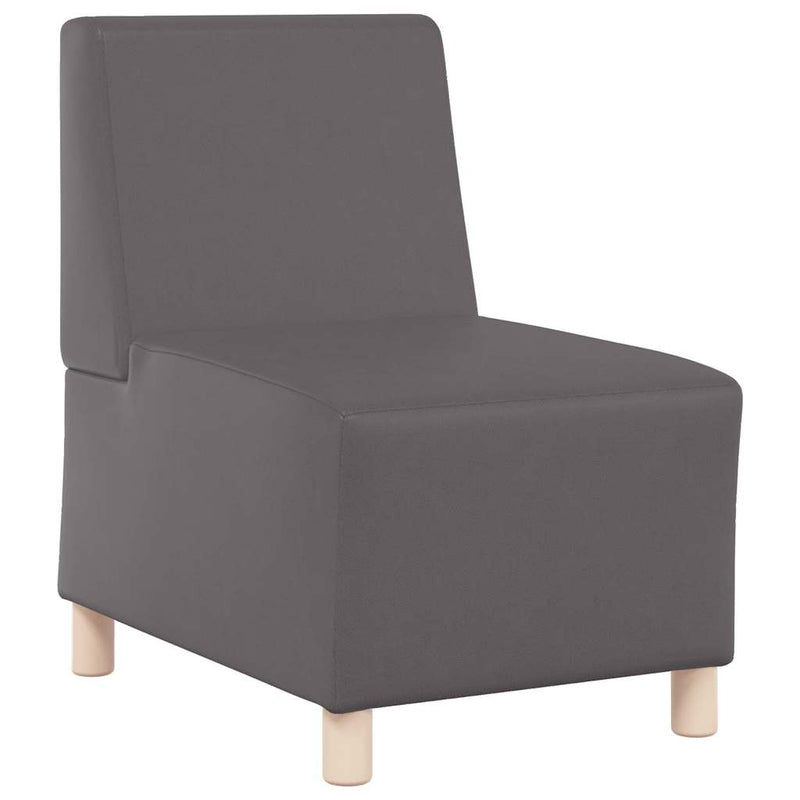 vidaXL szürke műbőr karfa nélküli kanapészék 55 cm