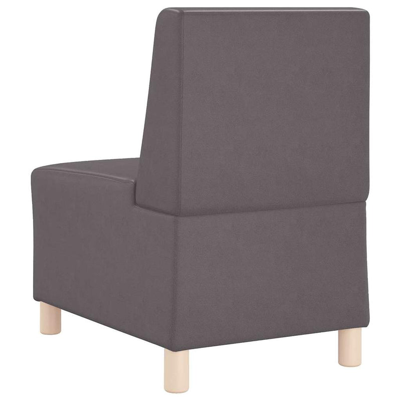 vidaXL szürke műbőr karfa nélküli kanapészék 55 cm