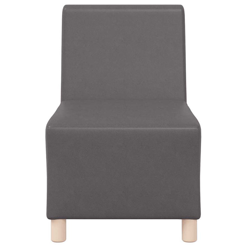 vidaXL szürke műbőr karfa nélküli kanapészék 55 cm