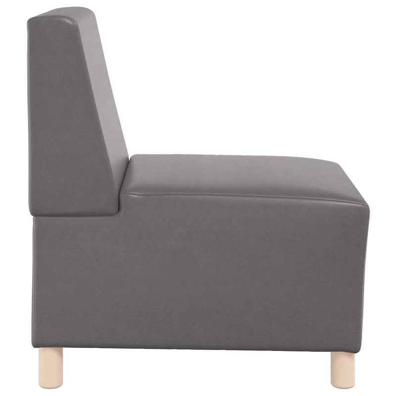vidaXL szürke műbőr karfa nélküli kanapészék 55 cm
